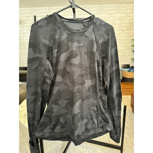 Lululemon Heritage 365 Camo Multi Its Rulu Run Long Sleeve Shirt Womens Size 10 - Picture 3 of 7
